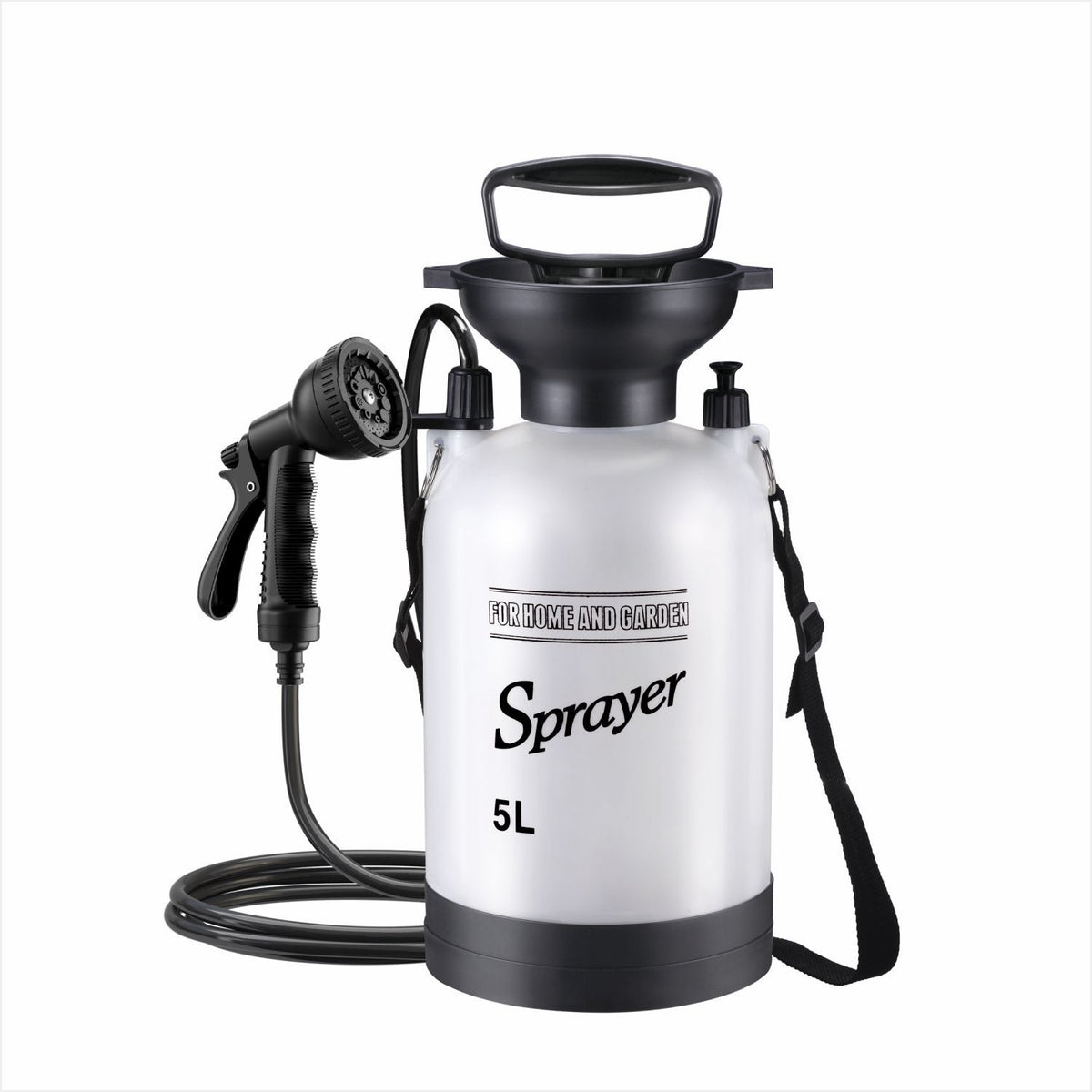 Beloadence Portable Camping Shower, Manual Pressure Outdoor Shower with Spray Nozzle for Camping, Beach, Surfing, Garden, Car Wash & Dorm Use, 5L, Hands-Free Carry