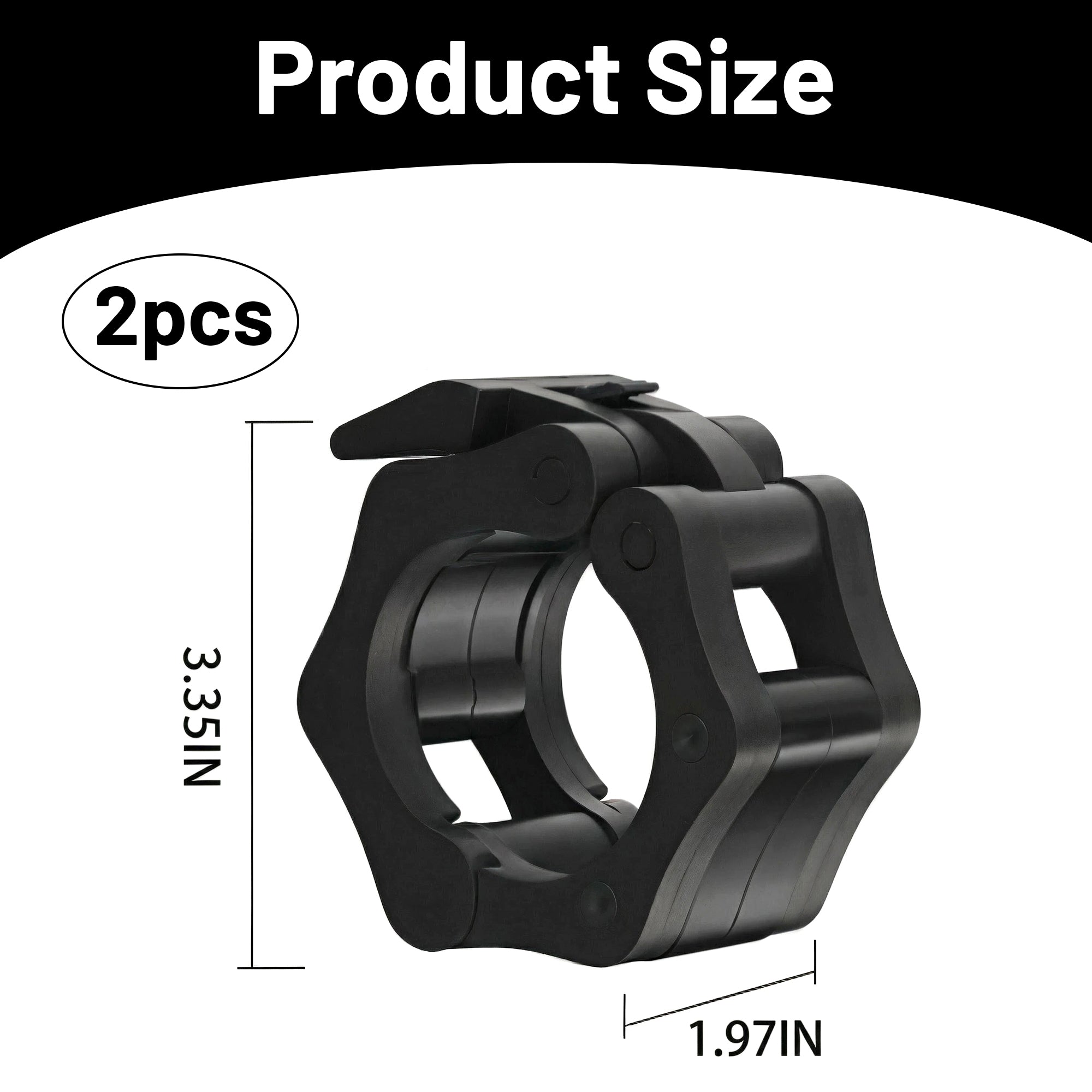 Beloadence Barbell Clamps, Gym Accessories, Olympic Barbell Clamps, Diameter 2 Inch, for Workout Weightlifting Fitness Training