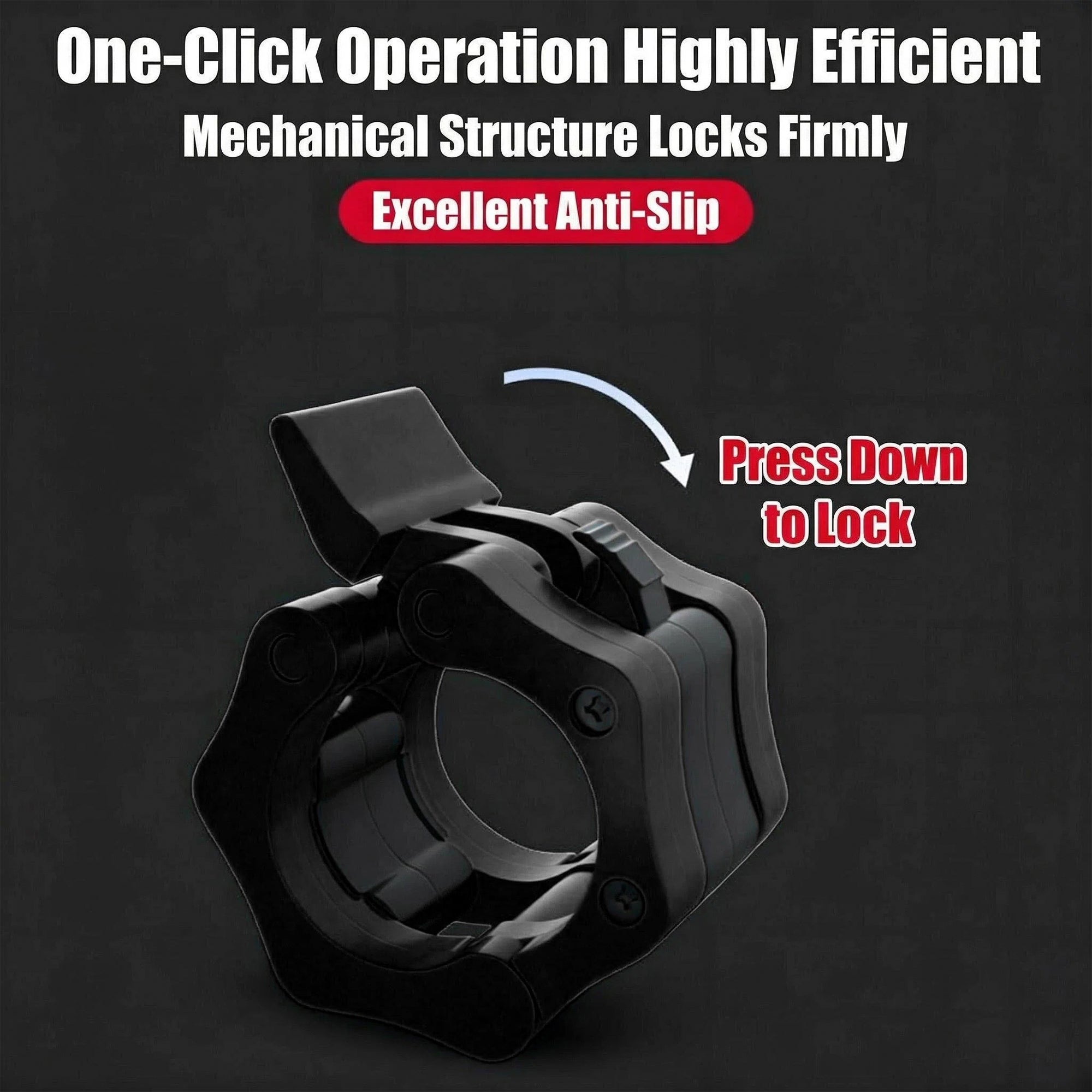 Beloadence Barbell Clamps, Gym Accessories, Olympic Barbell Clamps, Diameter 2 Inch, for Workout Weightlifting Fitness Training