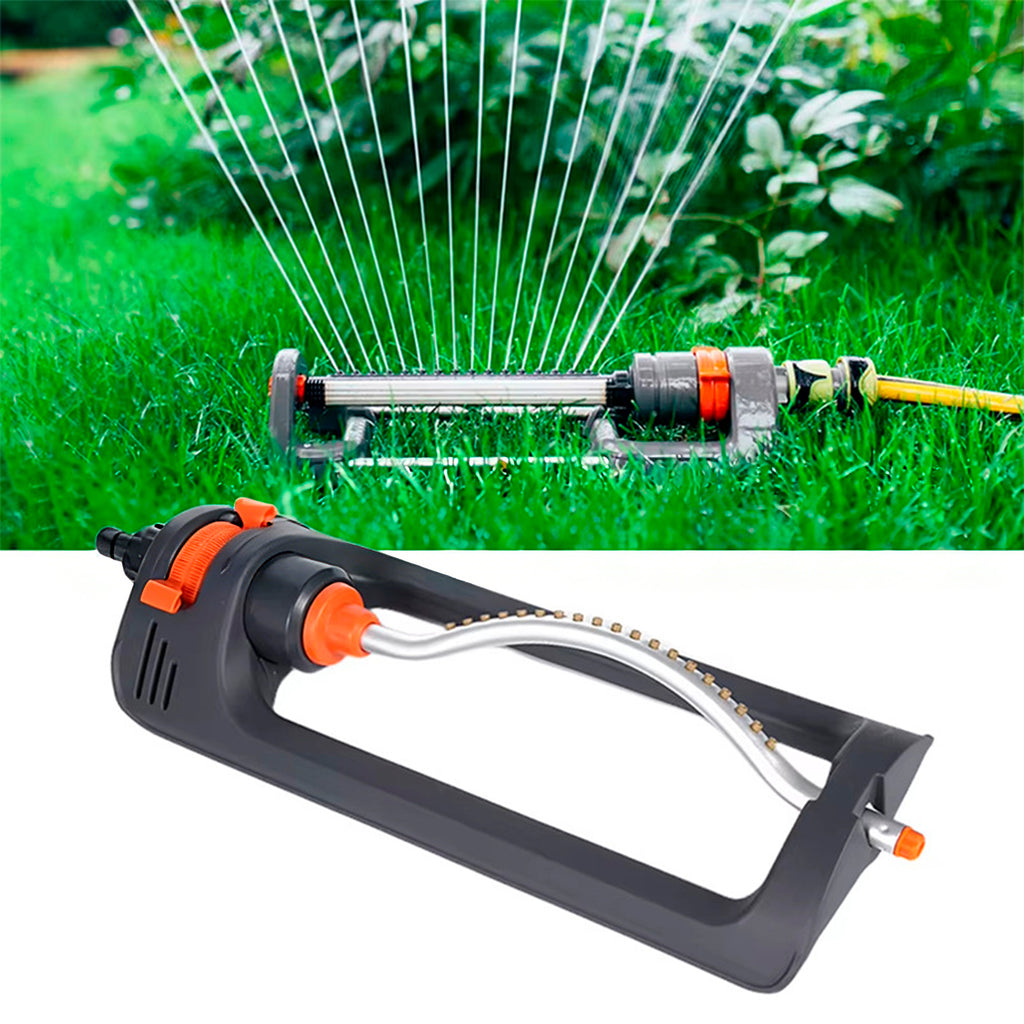 Beloadence Sprinklers for Yard, Lawn Sprinkler, Adjustable, 19 Precision Nozzle, Large Coverage Area, Dark Grey