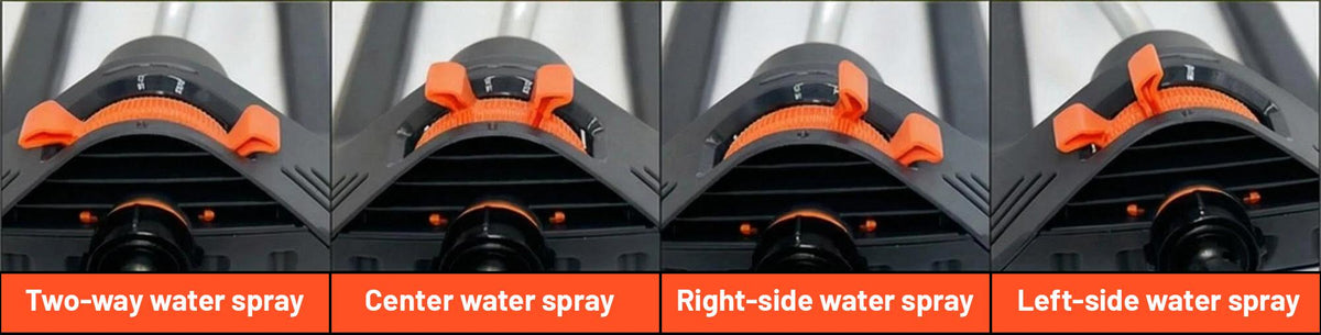Beloadence Sprinklers for Yard, Lawn Sprinkler, Adjustable, 19 Precision Nozzle, Large Coverage Area, Dark Grey