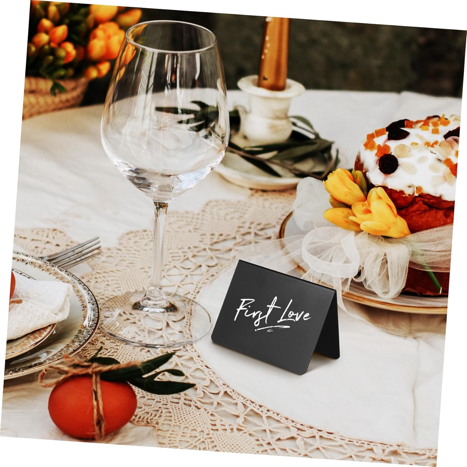 15 Pack Mini Chalkboard Signs 4"x3" - Shatterproof Small Food Labels for Party Buffet & Bakery - Erasable L-Shape Table Numbers with 2 Liquid Markers & Cleaning Rag